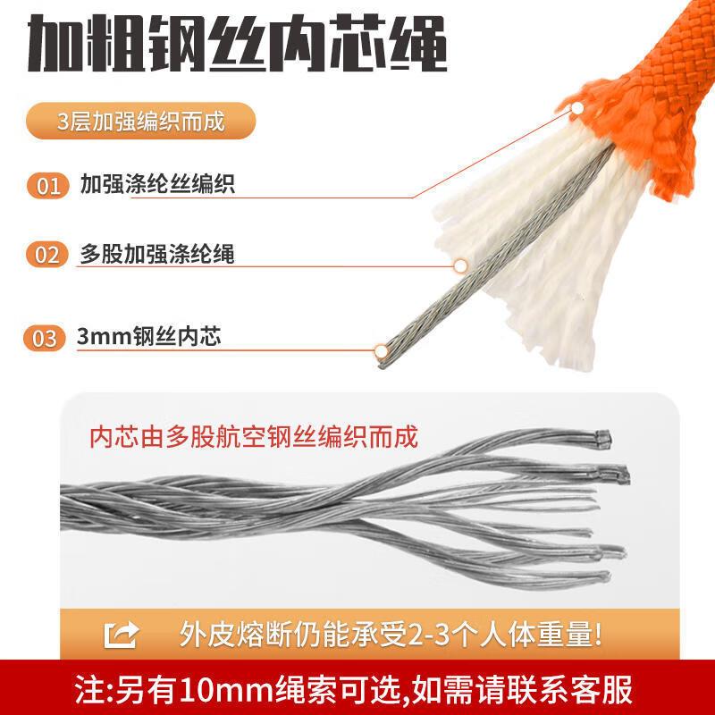 应急绳子高空逃生速降绳救生绳安全绳缓降器套装