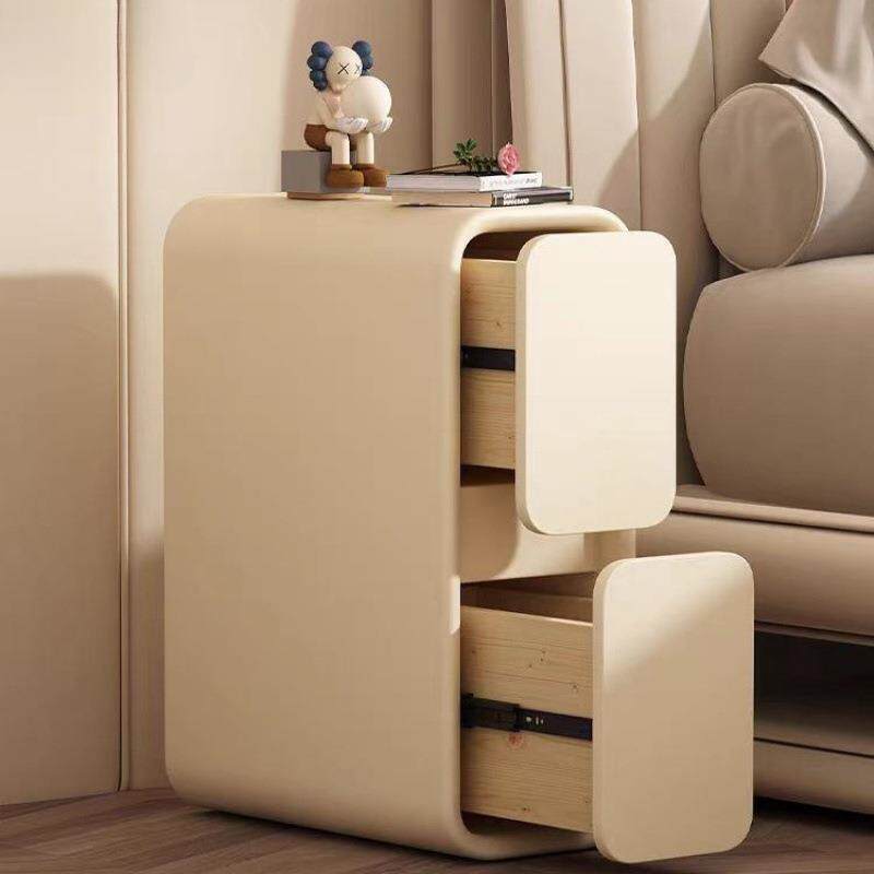 奶油床头柜轻奢法实型超木窄夹缝便携式小式迷你01现代简约床边柜