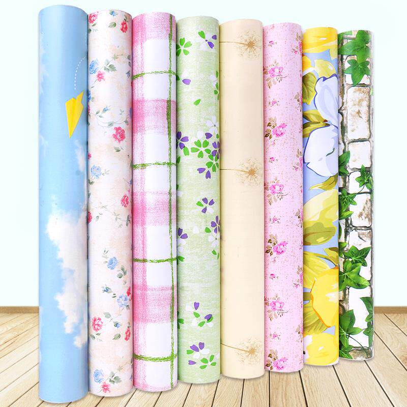 防水自粘壁纸 10米温馨卧室客厅电视背景墙壁纸 学生宿舍墙贴田园