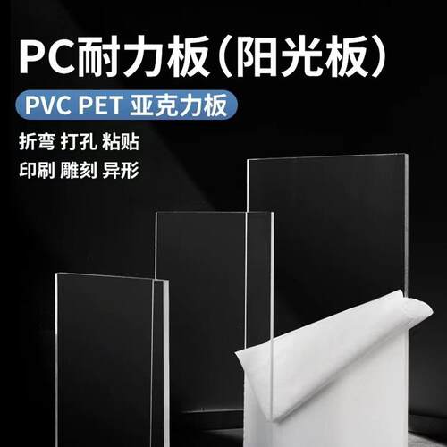 wow透明塑料板聚碳酸酯板防爆板pc耐力板雨棚板防静电助燃pc板材