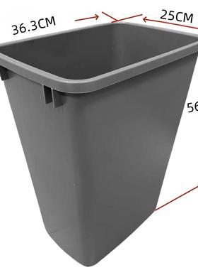 50用L酒店客房馆防摔耐垃圾桶办公室家用厕所宾塑料91432桶卫生间