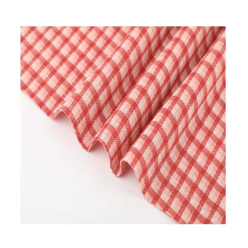 格支格子布全童装30针织平纹外贸批发面料涤290g彩色面料色织纹