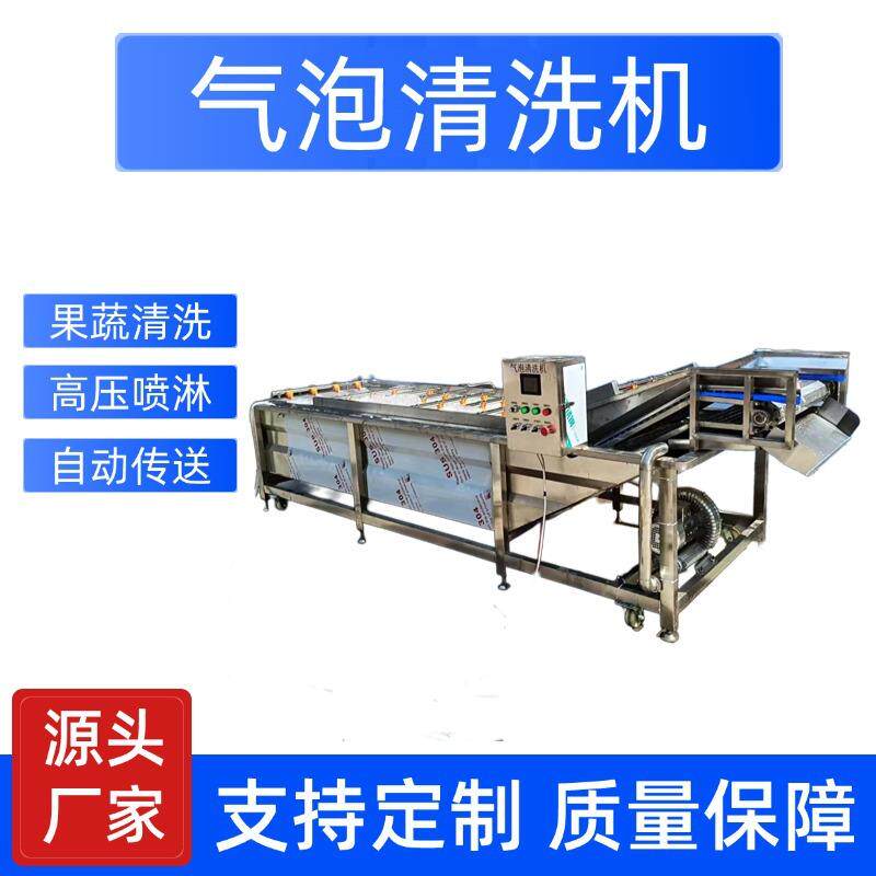 香菇清洗机果蔬气泡农作物清洗设备厂家大型不锈钢洗菜机多用