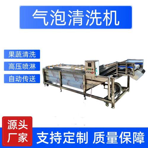 香菇清洗机果蔬气泡农作物清洗设备厂家大型不锈钢洗菜机多用