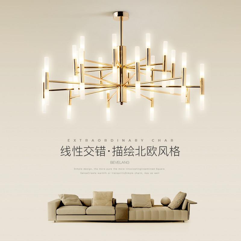 客厅灯吊灯北欧饭厅卧室led后现代简约网红金色轻奢高档大厅灯具