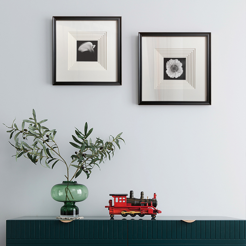 立体多层挂画画复古装饰画小众文艺robert样品黑白房摄影壁画书房图片