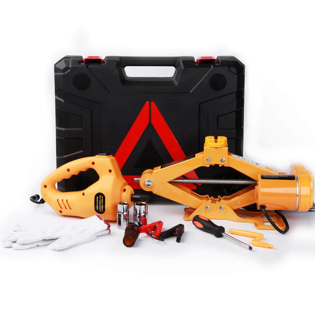 12v电动扳手千斤顶 电动液压千斤顶 车载修理设备 汽车维修工具