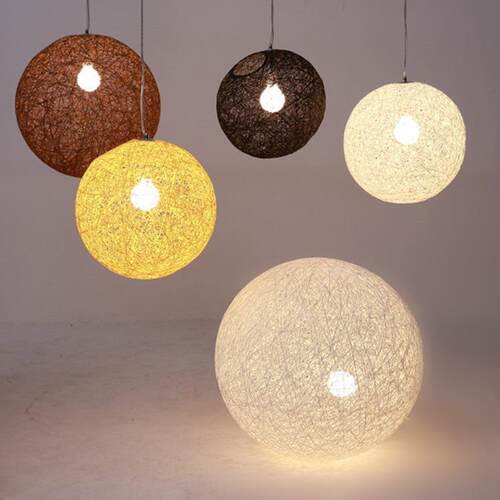 中式餐厅吊灯咖啡厅酒吧台灯奶茶店吊灯酒吧桌灯过道麻线编织吊灯