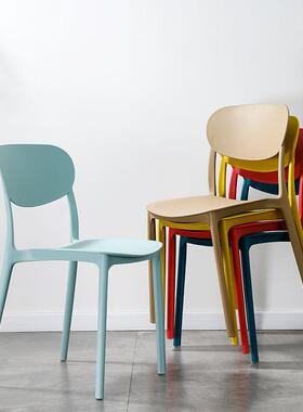椅子家用14213舒适休餐椅塑桌料靠背椅凳咖子北欧现代闲椅啡厅创