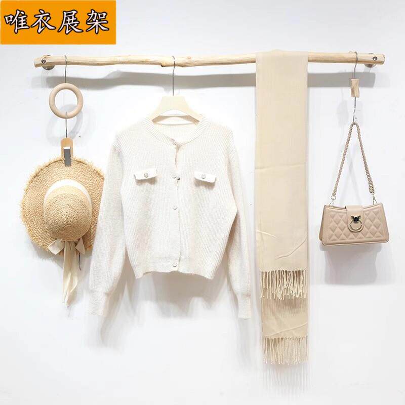 树枝服装店展示架上墙壁挂架正挂衣服挂架民宿衣架童装店墙上货架