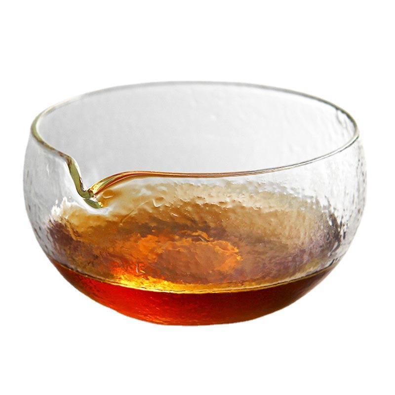 锤纹引流碗泡法玻璃茶碗引流碗泡茶器绿茶日式公道杯茶海