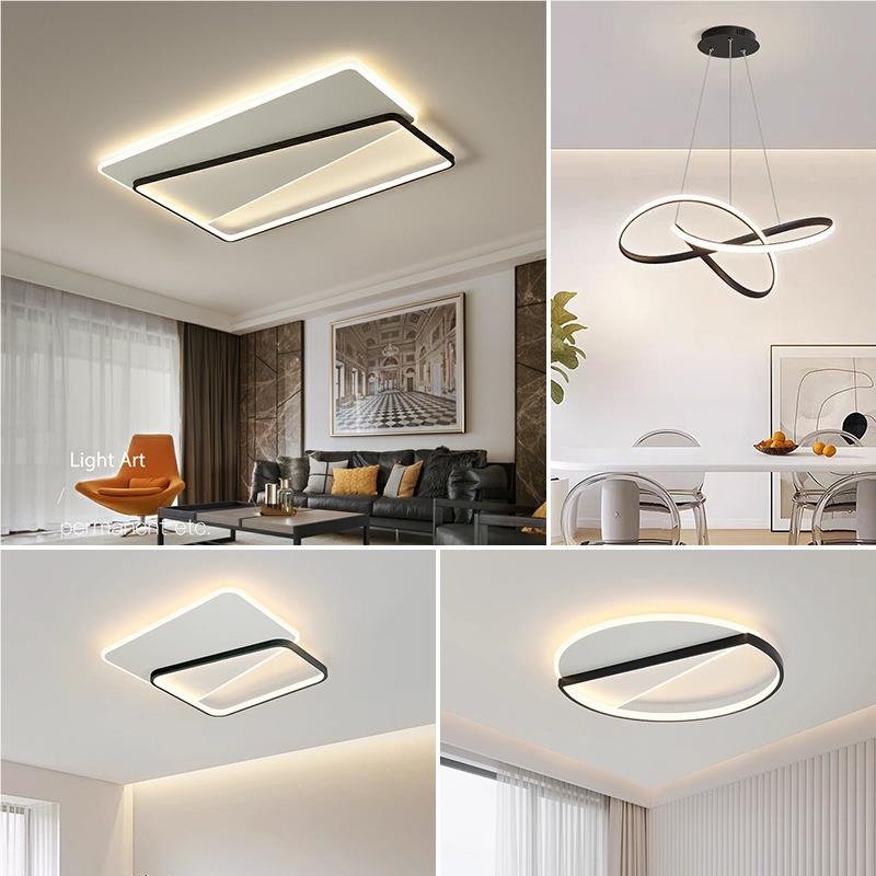 北欧极简套创意客顶厅灯超led吸灯现代简约大气主灯93225全屋博餐