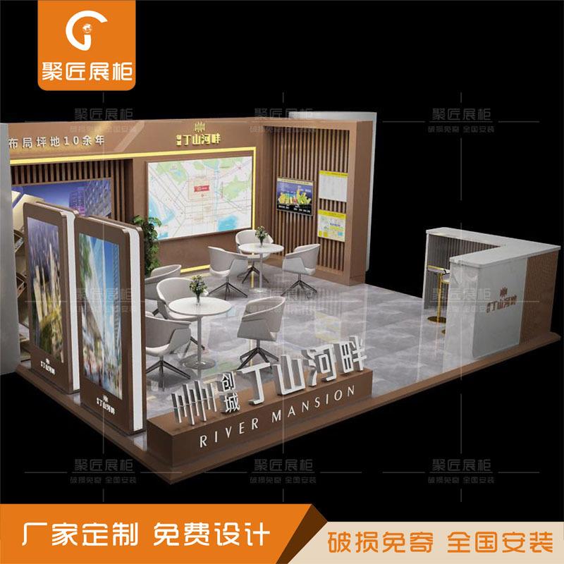 商场房地产展位柜台案例样板房模型展览地产样板间宣传双面灯箱柜