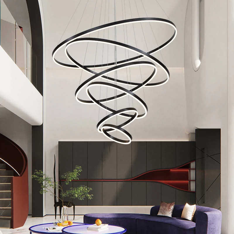 客厅吊灯轻奢简约现代复式楼loft别墅楼梯灯餐厅北欧卧室创意灯具,家装灯饰光源,客厅吊灯,淘宝优惠券,粉丝福利购,淘宝优惠卷