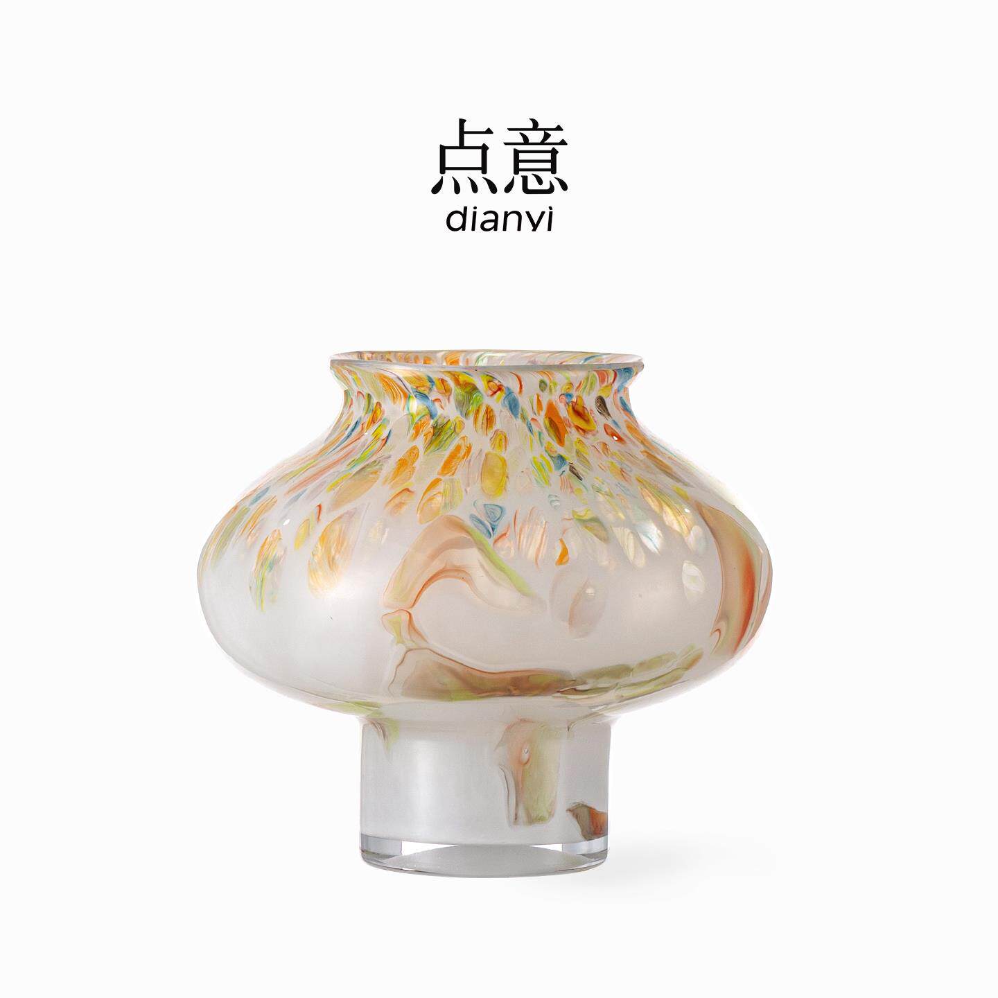 花瓶高级感琉璃新中式大肚复古宋代美学中古花器绝美法式小众ins图片