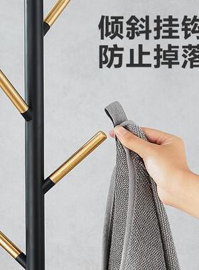 欧式轻奢衣帽架大理石地挂衣架卧室衣架客厅落72973式铁艺简易立