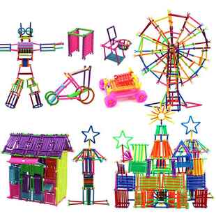 Hot Plastic Sticks Assembled Interconnecting Blocks Kids Sta