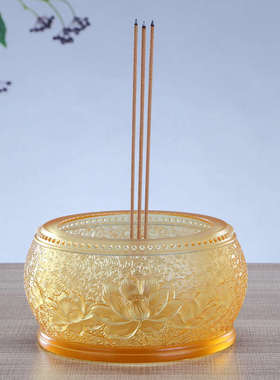 琉璃莲花供具套装铜琉璃莲花灯杯子香炉家用果盘佛前全套佛具摆件