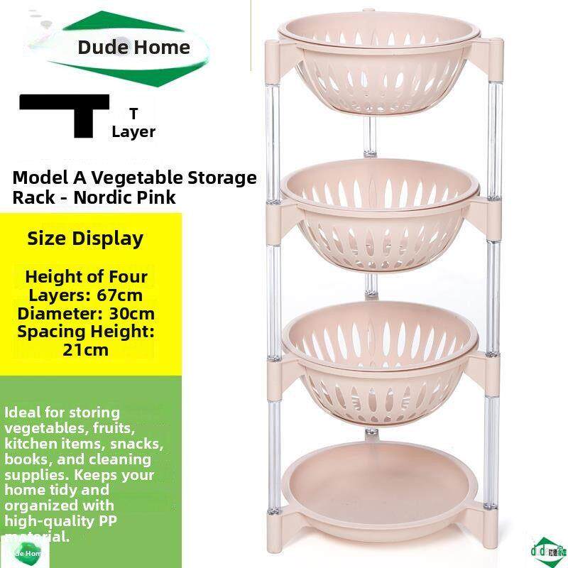 限量厨房置物架落地多层转角架塑料水果蔬菜收纳筐三角架放菜篮子