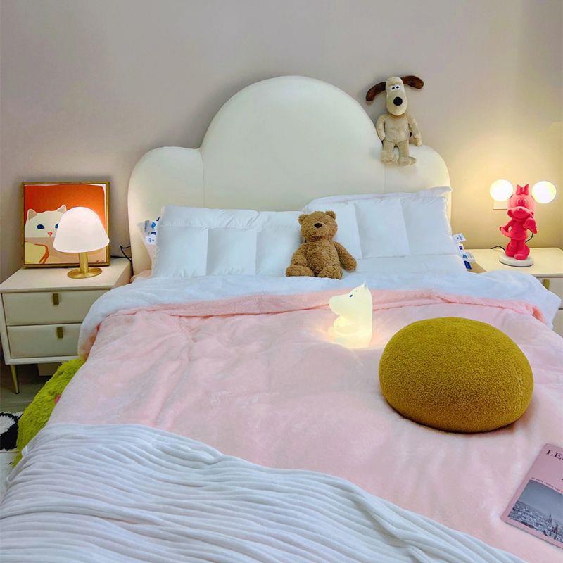 法式米高床档新款云朵床儿童ALB15乘2米简约大方女心异形少姐妹纯