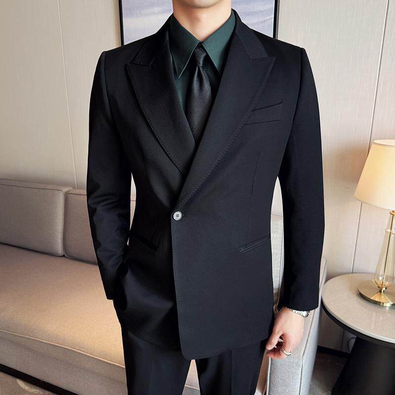 秋冬季新款男士西服套装订婚外套商务休闲正装韩版修身感西1212n