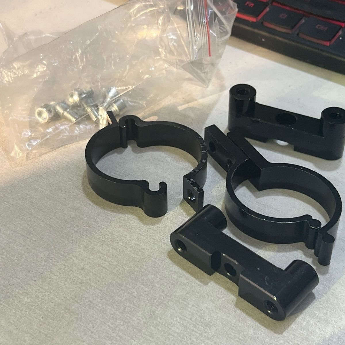 电动车电摩改装前减震铝材泥瓦支架rpm法斯特ls挡泥板31 33芯减震