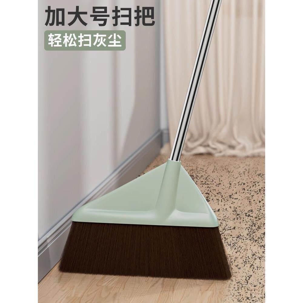 日本进口扫把家用扫地不粘发长柄杆不弯腰单把装笤帚软毛组合