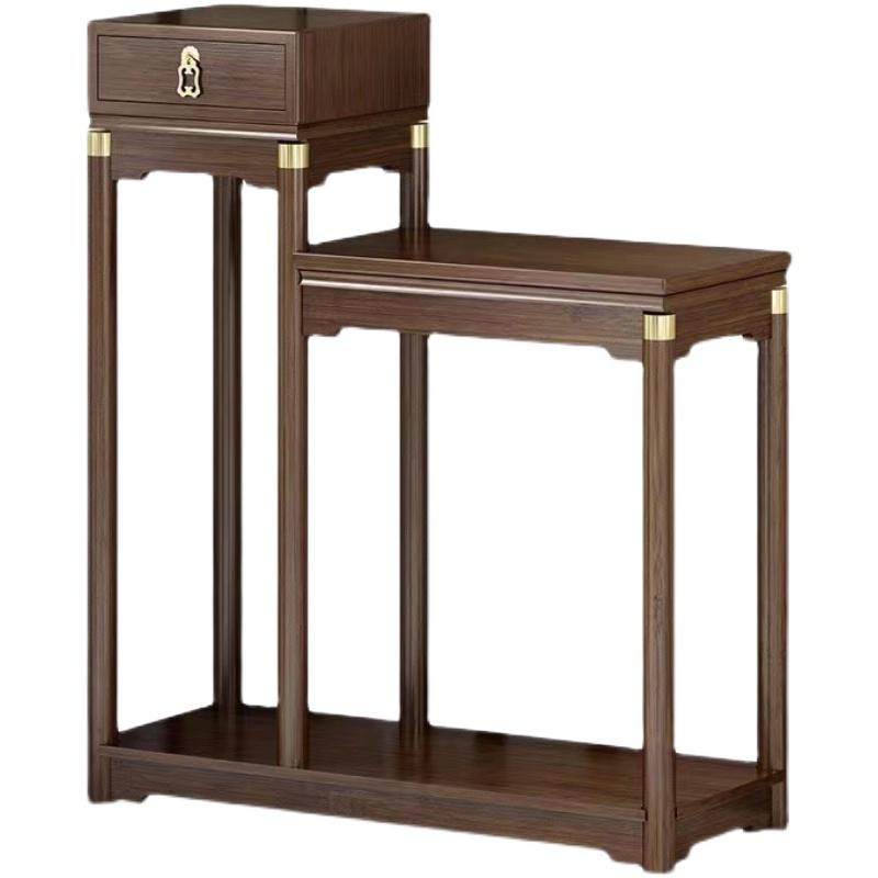 实木鱼缸架子花架子落地式鱼缸柜鱼缸桌子龟缸架鱼缸底座边几角几