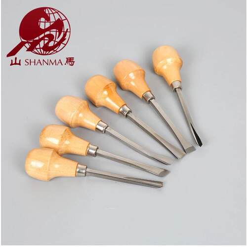 新款直销6件套雕刻刀雕花凿木工雕刻木工工具根雕木雕刻刀木工雕