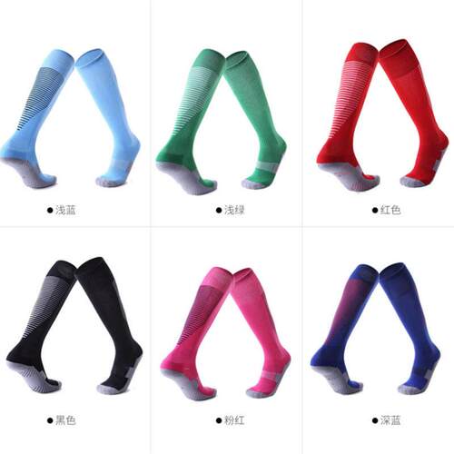 Adult Kids Soccer Socks Football Knee High Long Stocking