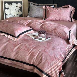 美式印花1品00S长绒棉床单四件全棉K2403081纯棉被套套轻奢罩床上