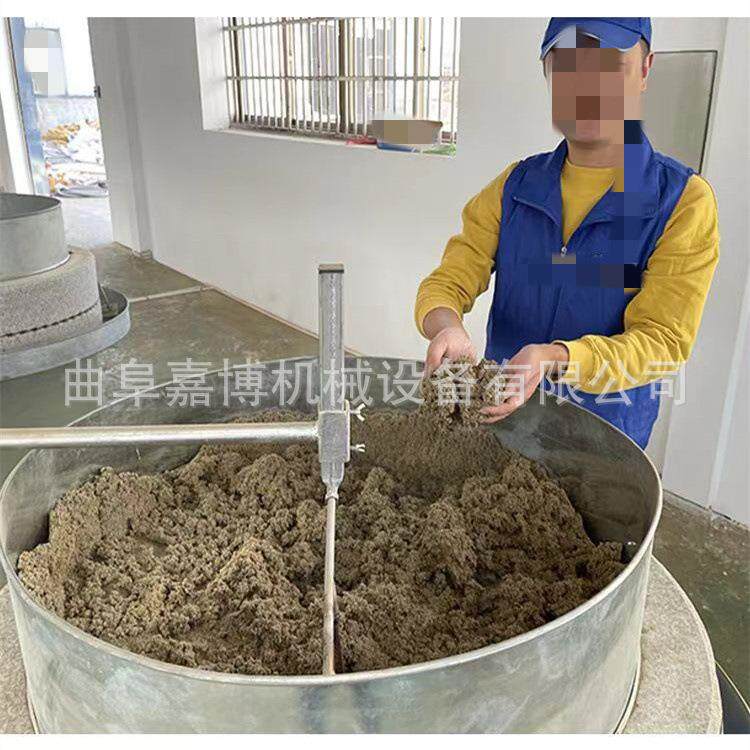 80公分直径电动艾绒石磨机三项电 玉米青稞面粉杂粮电动石磨低温