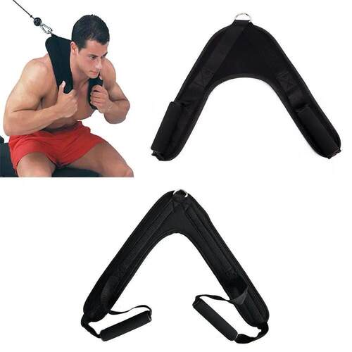 Fitness Abdominal Crunch Straps V-Shaped Drag Handle Exercis