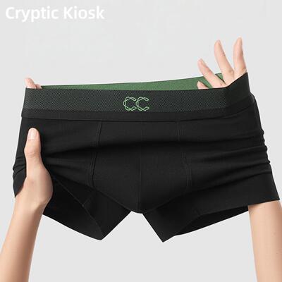 Cryptic Kiosk男士纯棉裆内裤透气舒适平角裤高端大码中腰四角裤