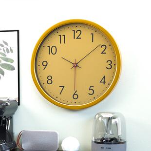 电波夜光静音挂钟JKAL-100时尚创意简约时挂英墙钟家圆形客厅壁挂