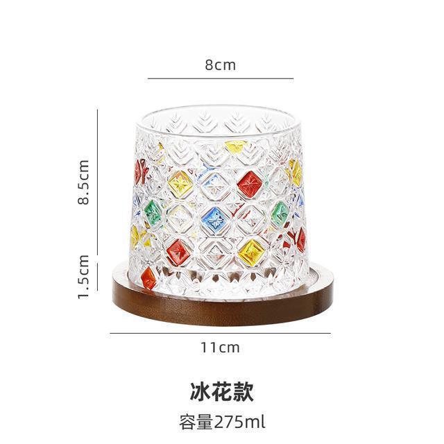 杯底洋酒杯转转旋转摇摇酒杯不倒翁杯子垫威士忌杯杯子座玻璃杯垫