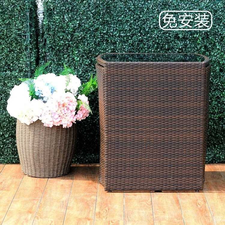 阳台桌椅三件套组合闲简约现代庭院编藤桌椅YT9978茶几户休折小叠