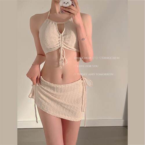 Bikini three skirt split swimsuit women's summer style