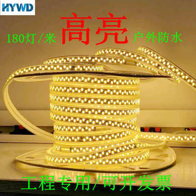 led灯带软灯条户外防水220V-错排5730-180L-工程款高亮柔性纯铜线