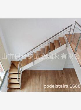 现代风格简约建筑装饰工程栏杆钢结构楼梯扶手小户型家用楼梯