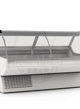 林特凉菜熟食鸭脖展示柜玻璃功能可定制保鲜冷藏曲面玻璃冷柜新款