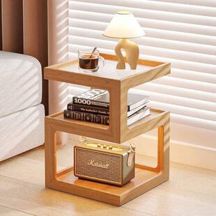 实木创代意床头柜现代简约客边厅卧室沙发几边小户型床桌替943置