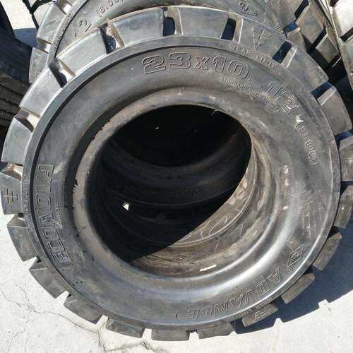 充气叉车轮胎23*10-12 | 23x10-12NHS 实心轮胎 天然胶散热好