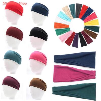 fashion Unisex Solid Color Headband Hair Elastic Bands for M