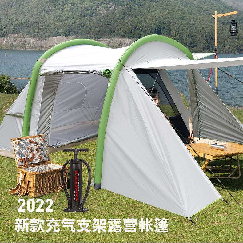 充气帐篷露营海边自动车尾蒙古包胶布料野营四季通用防雨速开户外
