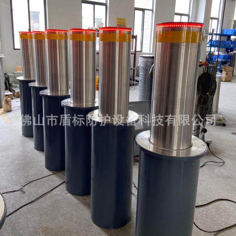 河南新乡学校电动地埋挡车路桩不锈钢防撞立柱半自动防撞路桩