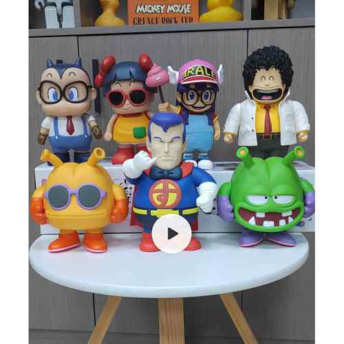 经典IQ博士阿拉蕾举便小云超人草菇手办卡通动漫摆件玩具公仔模型