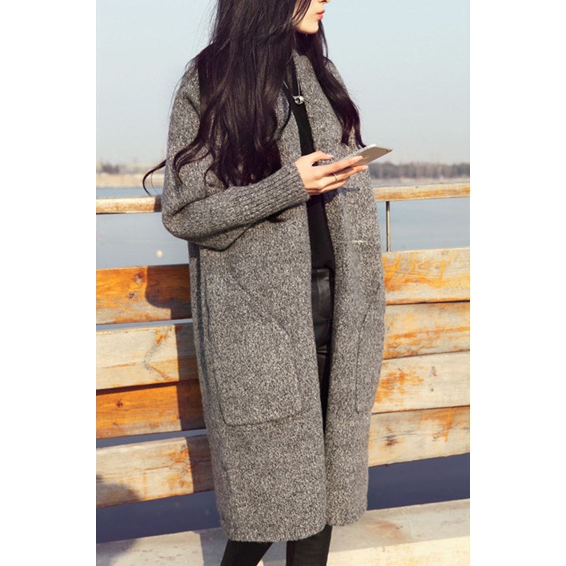 2018winter Long loose women sweater cardigan jacket sweaters在类目 女装/女士精品, 毛衣中 - 来自Buy2taobao.com提供专业的淘宝代购服务