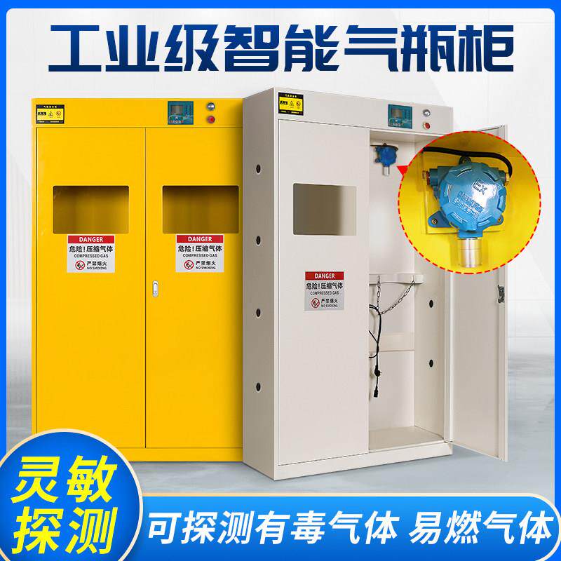 弗莱仕工业气瓶柜安全柜实验室乙炔氧气氮气储存柜防爆钢瓶柜子图片