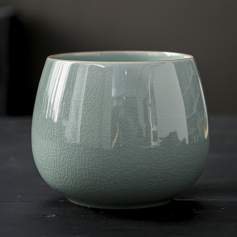 茶洗缸陶瓷茶渣缸茶叶废水缸大号桌面茶水桶洗茶具盆茶钵建水茶盂